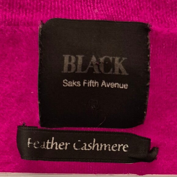 Cashmere Sweater . BLACK from Saks. Med. Flawed. - Picture 4 of 5